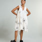 DRESS WITH SIDE AND BACK DRAPE