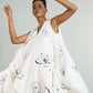 DRESS WITH SIDE AND BACK DRAPE