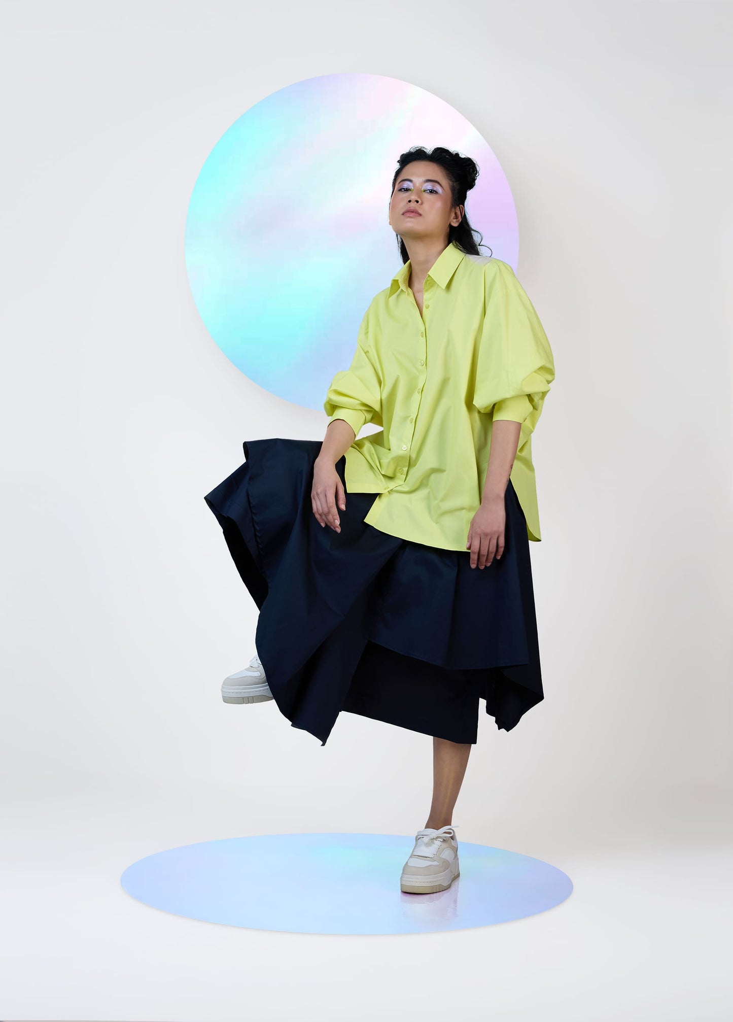 LAYERED CULOTTES WITH ASYMMETRICAL PANELS