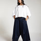 LOW CROTCH FLARE PANTS WITH PLEATS