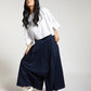 LOW CROTCH FLARE PANTS WITH PLEATS