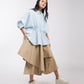 TOP WITH PLEATED FRONT AND PLACKET
