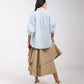 TOP WITH PLEATED FRONT AND PLACKET